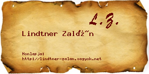 Lindtner Zalán névjegykártya